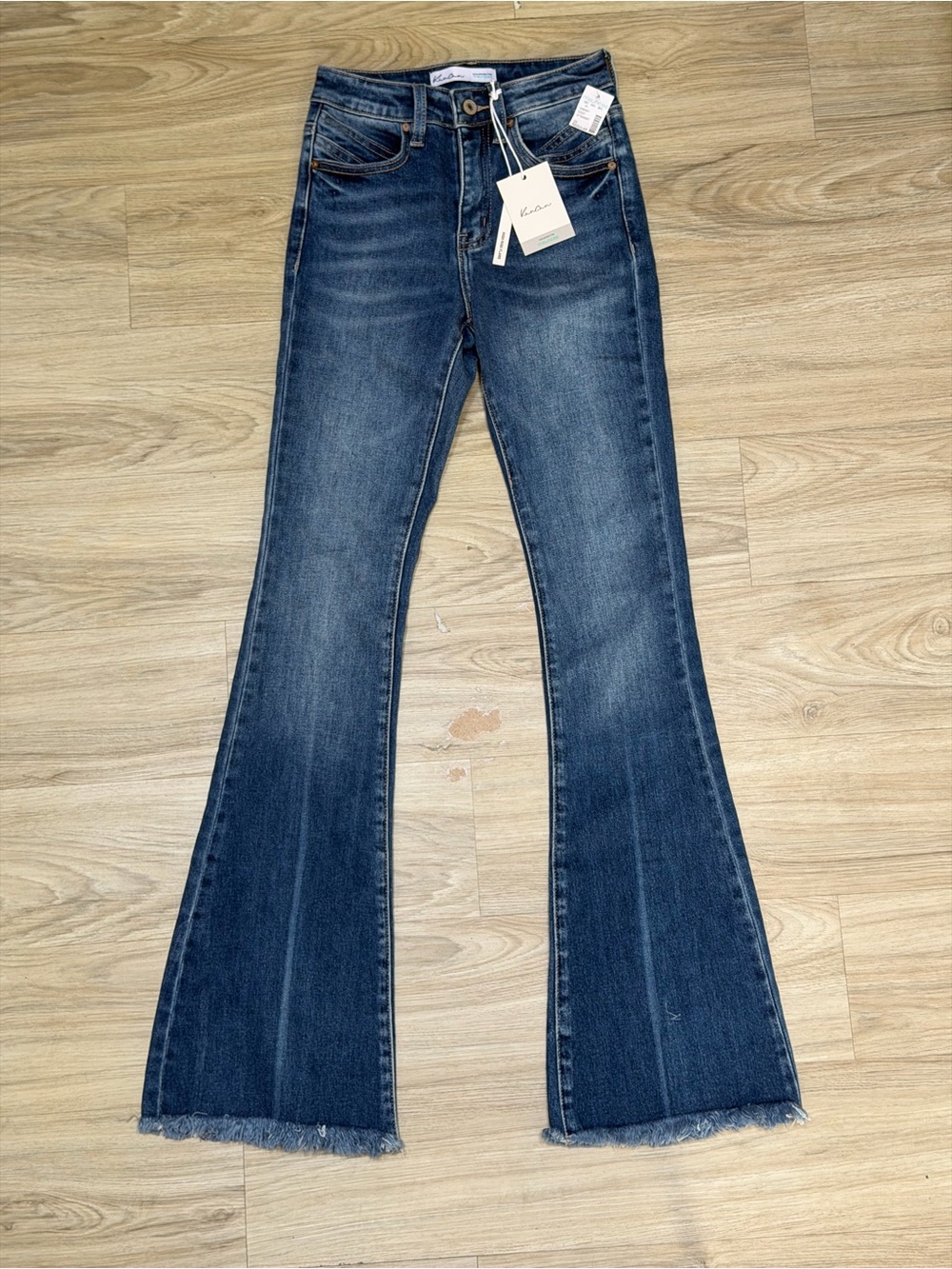 NEW KanCan Maurices High Rise Flare Jeans Y2K Bell Bottom Split Raw Hem Boho